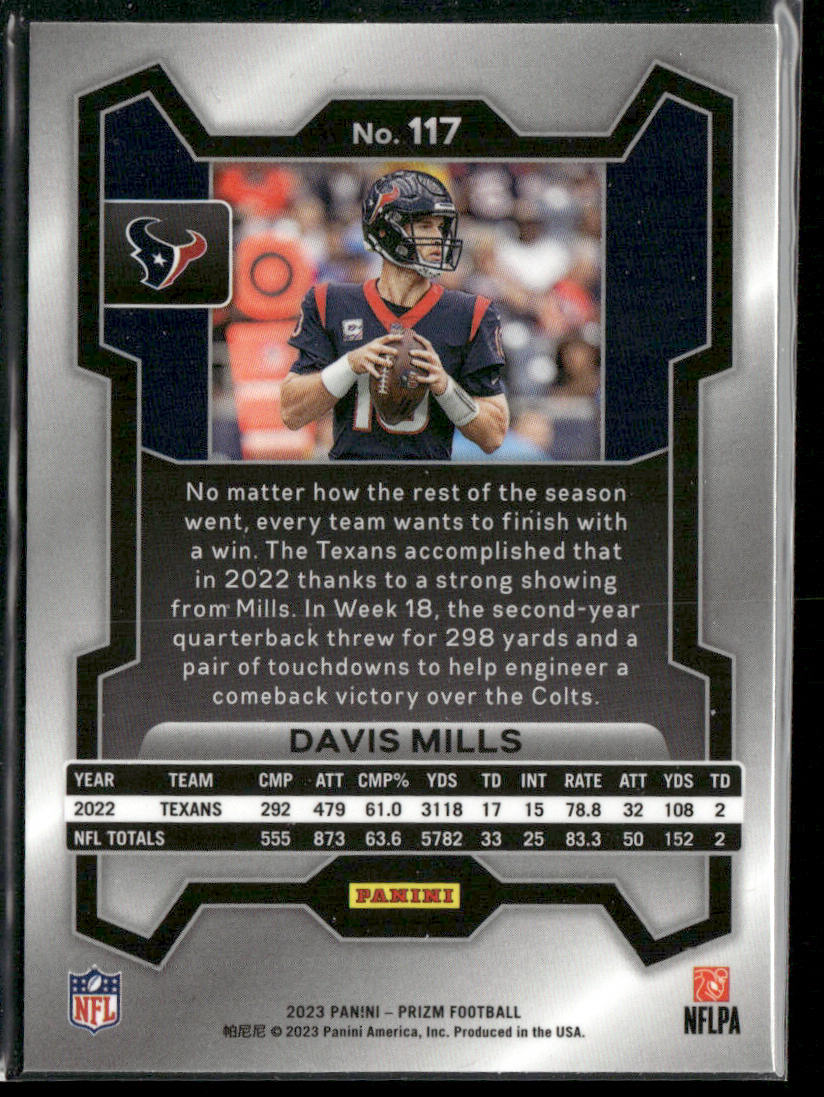 Davis Mills 2023 Panini Prizm #117 Houston Texans