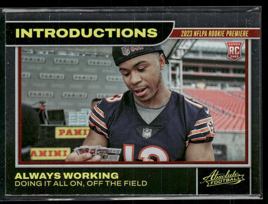 Tyler Scott 2023 Panini Absolute Introductions RC #17 Chicago Bears