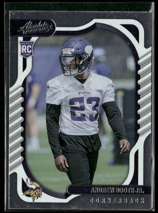 Andrew Booth Jr. 2022 Panini Absolute #144 RC Minnesota Vikings