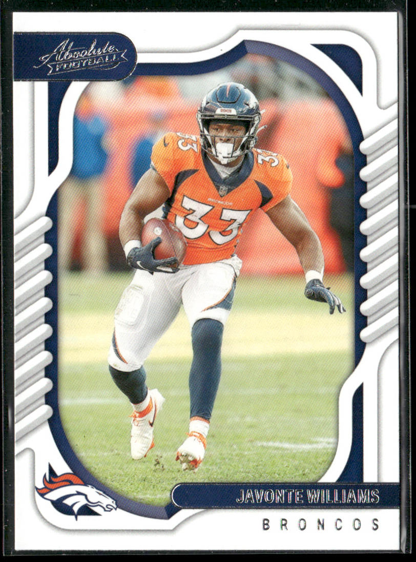 Javonte Williams 2022 Panini Absolute Retail #12 Denver Broncos