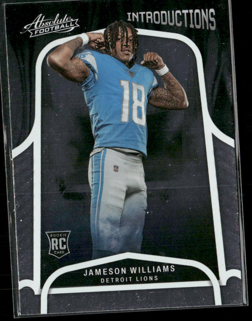 Jameson Williams 2022 Panini Absolute Introductions #INT-7 Detroit Lions