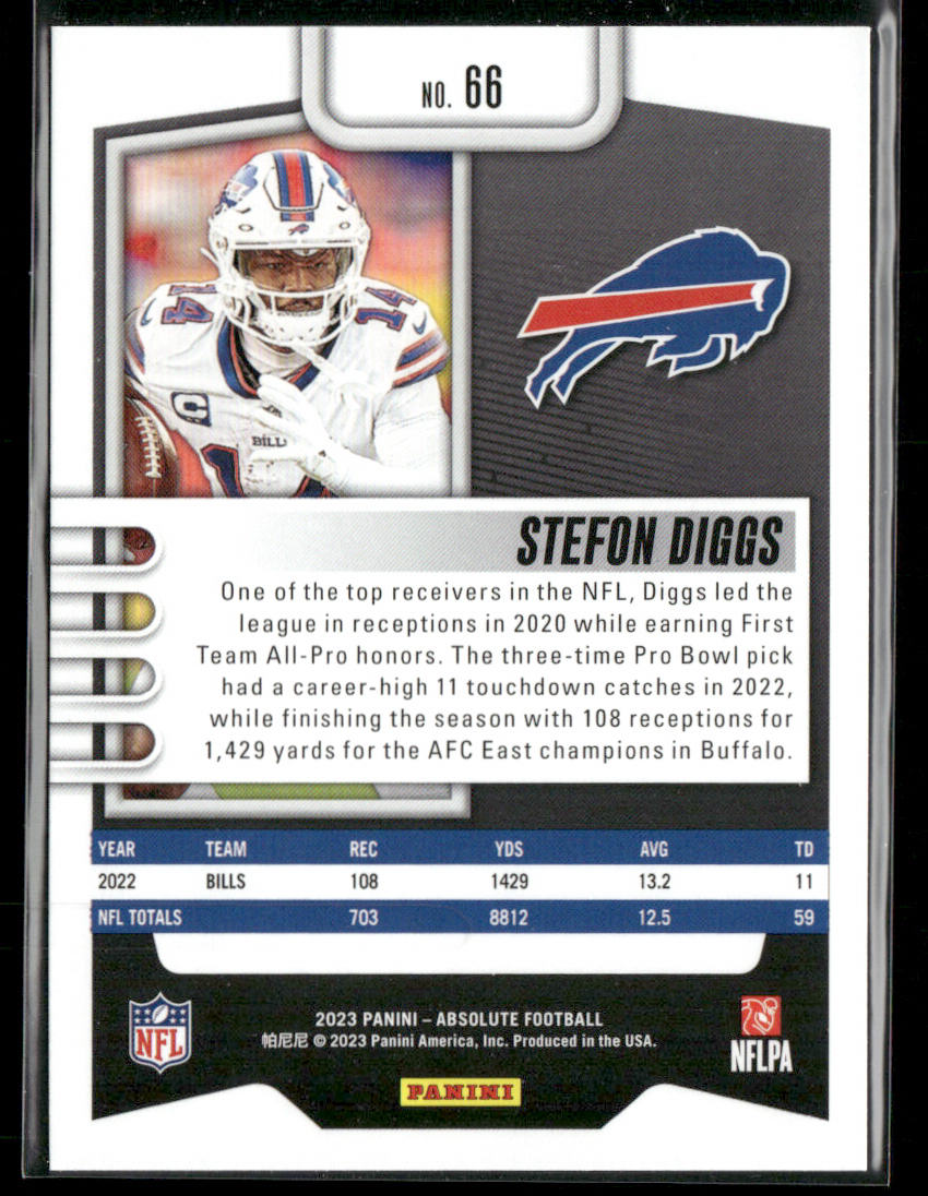 Stefon Diggs 2023 Panini Absolute Retail #66 Buffalo Bills
