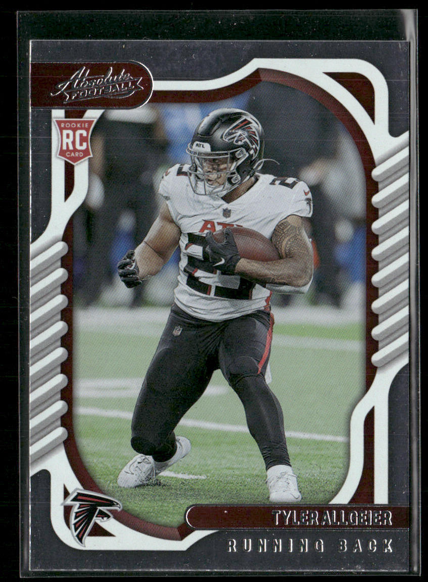 Tyler Allgeier 2022 Panini Absolute #198 RC Atlanta Falcons