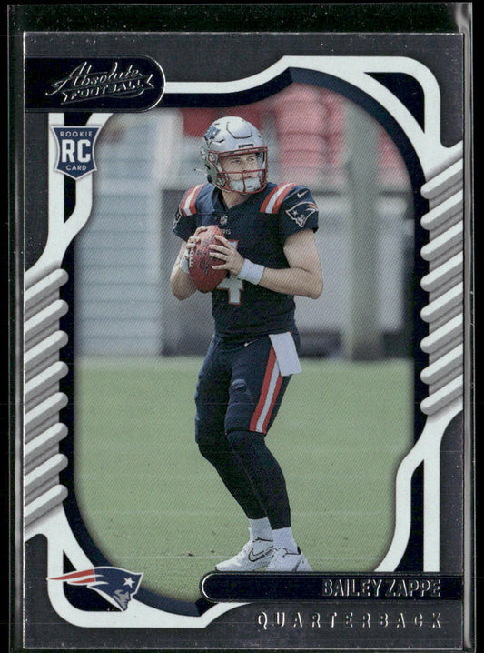 Bailey Zappe 2022 Panini Absolute Retail #129 RC New England Patriots