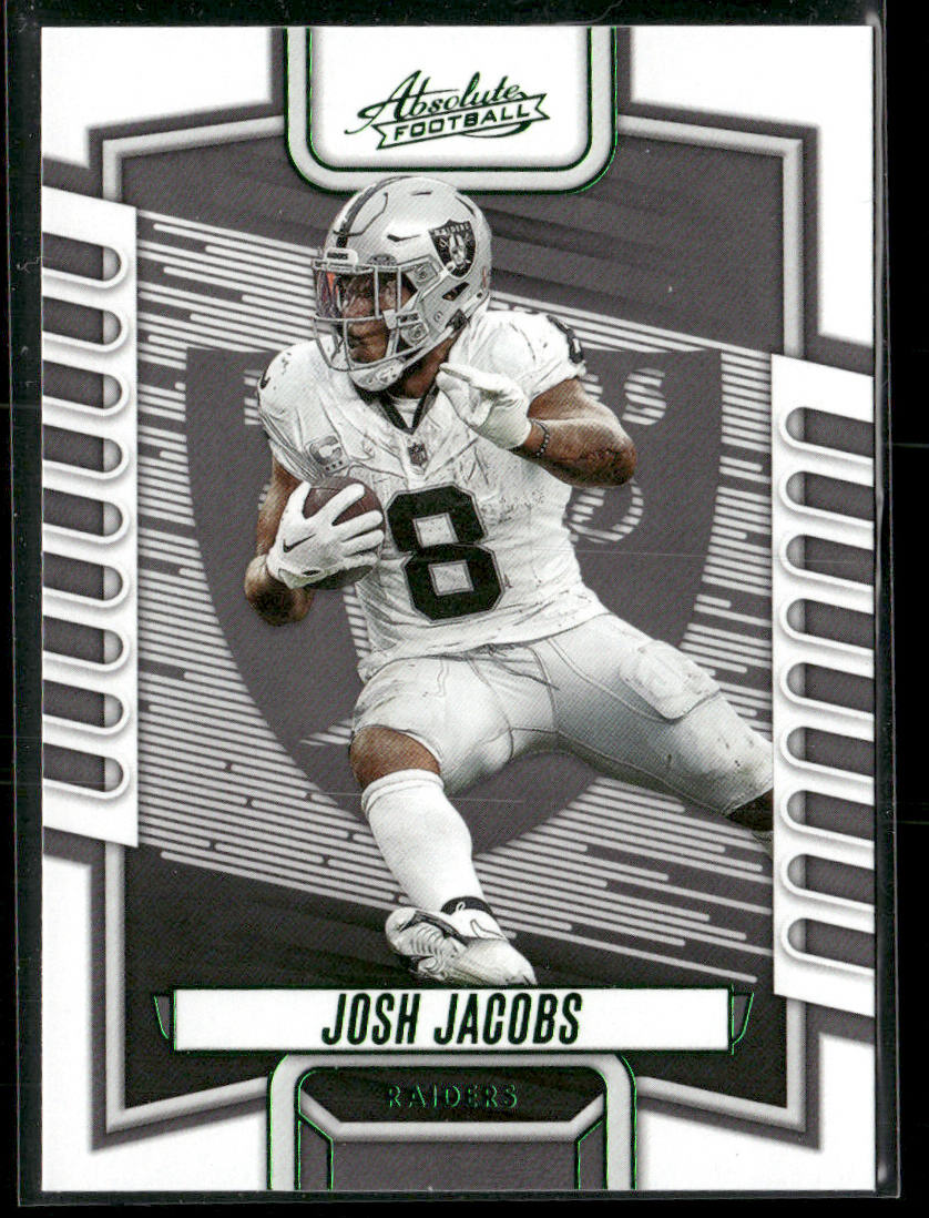 Josh Jacobs 2023 Panini Absolute Green #52 Las Vegas Raiders