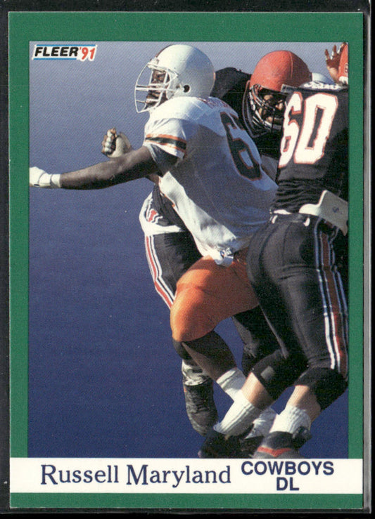 Russell Maryland 1991 Fleer #423 RC Dallas Cowboys