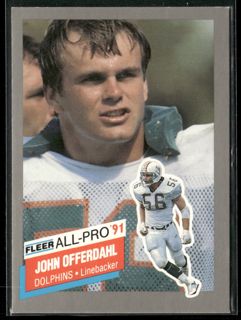 John Offerdahl 1991 Fleer All-Pro '91 #14 Miami Dolphins