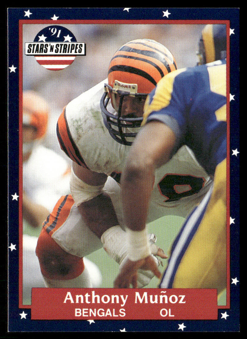Anthony Munoz 1991 Fleer Stars 'n Stripes #10 Cincinnati Bengals
