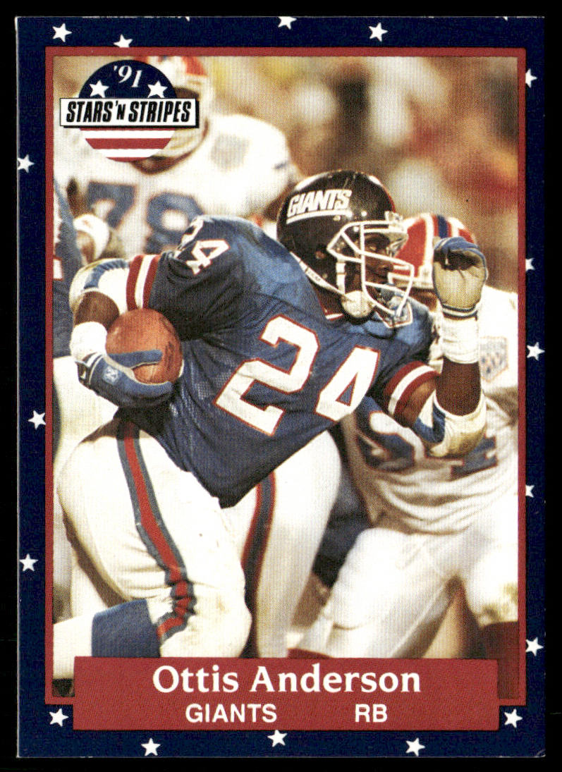 Ottis Anderson 1991 Fleer Stars 'n Stripes #90 New York Giants