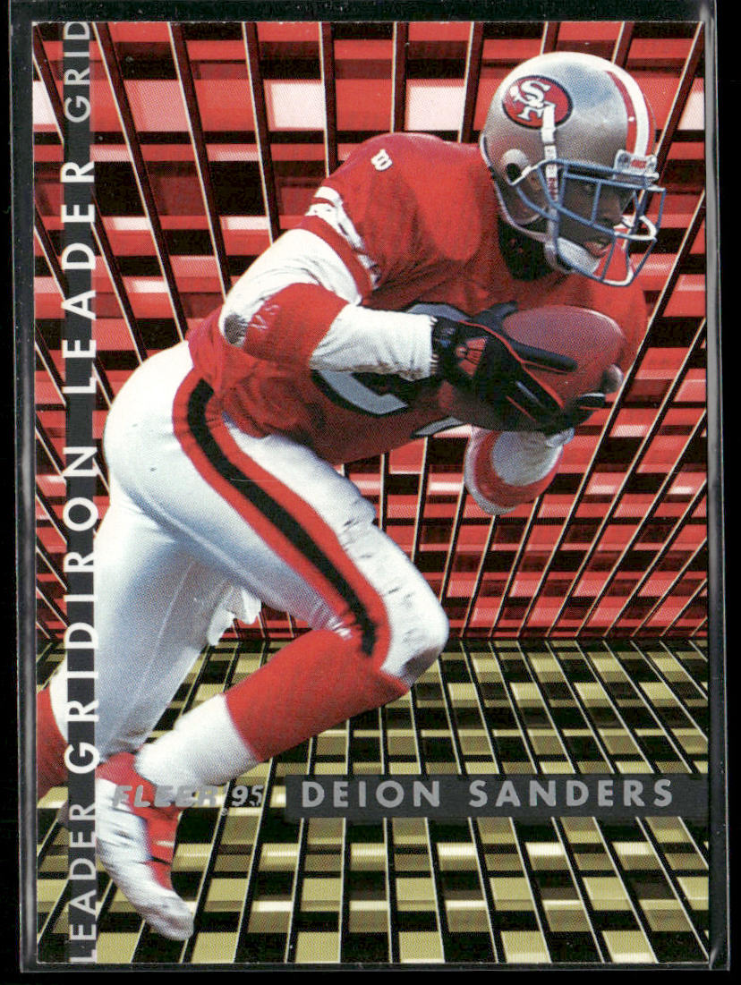Deion Sanders 1995 Fleer Gridiron Leaders #6 San Francisco 49ers