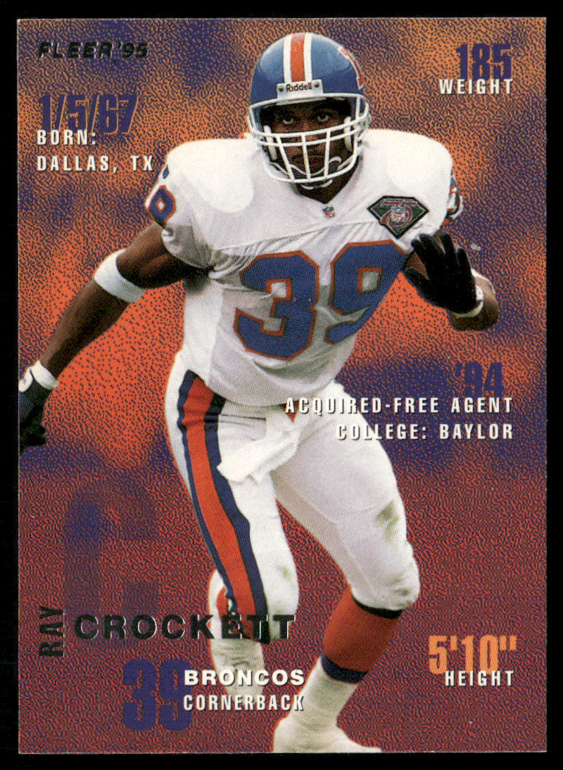 Ray Crockett 1995 Fleer #107 Denver Broncos