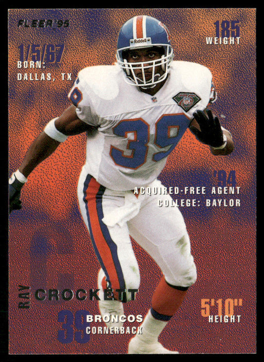Ray Crockett 1995 Fleer #107 Denver Broncos