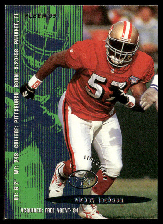 Rickey Jackson 1995 Fleer #343 San Francisco 49ers