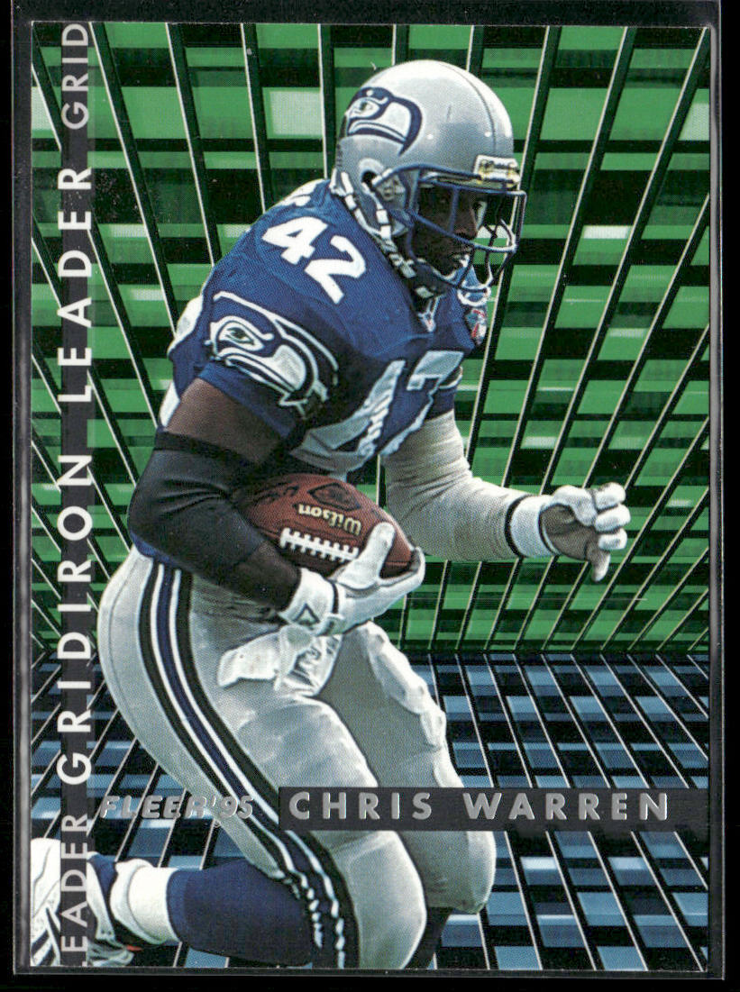 Chris Warren 1995 Fleer Gridiron Leaders #9 Seattle Seahawks