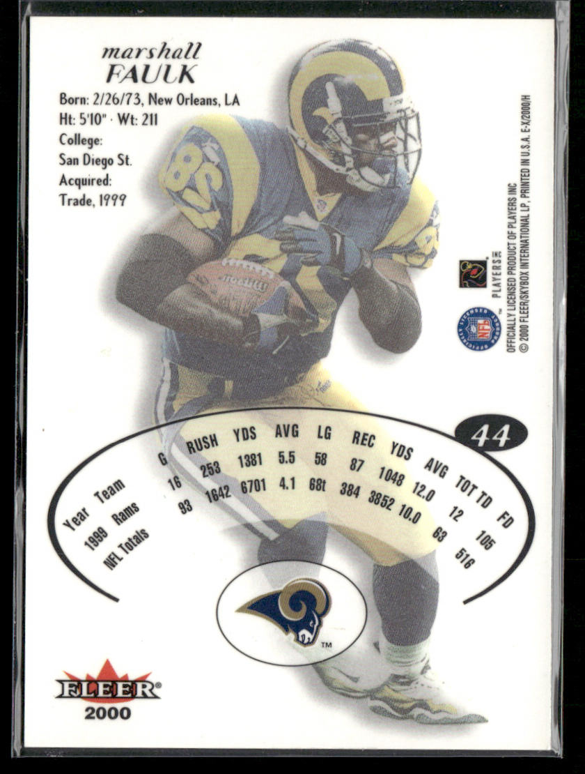 Marshall Faulk 2000 Fleer E-X #44 St. Louis Rams