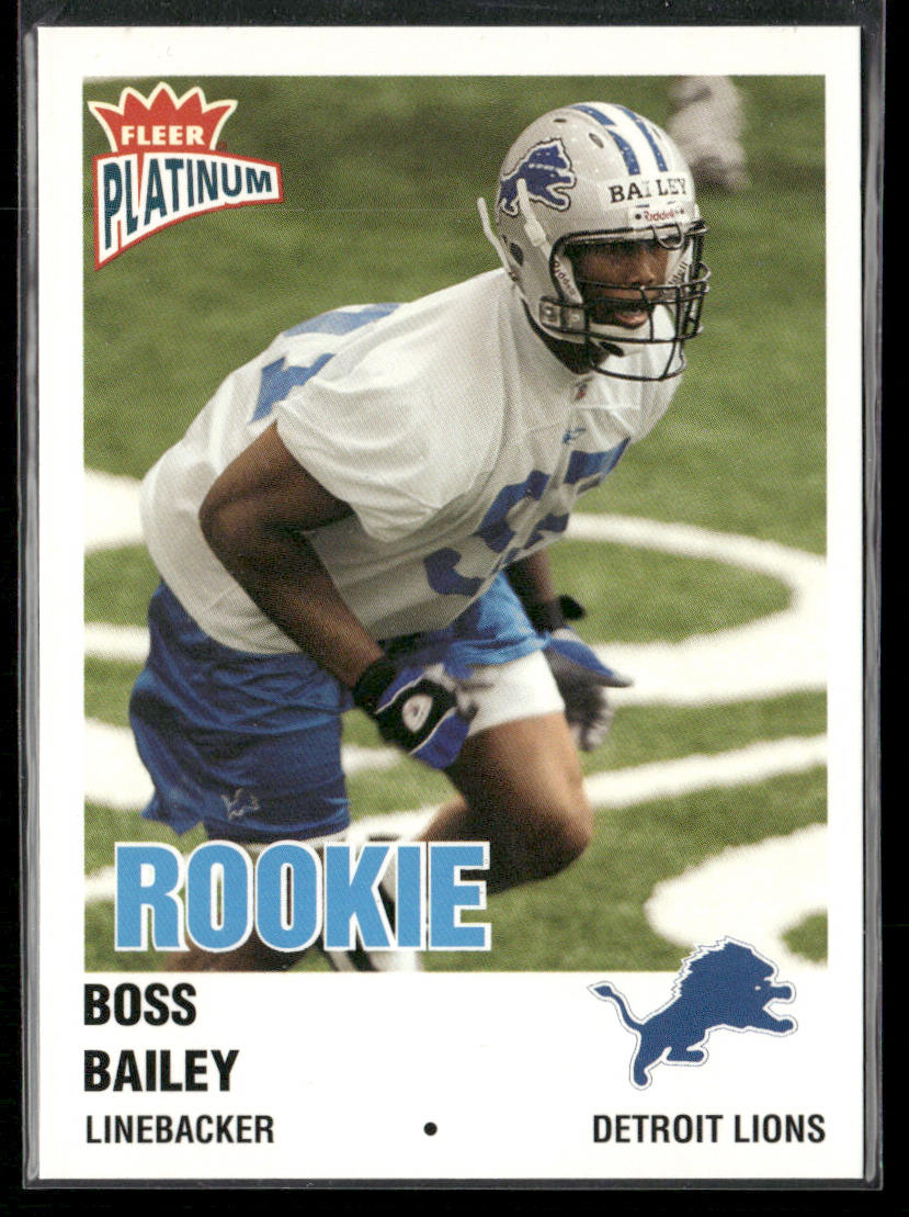 Boss Bailey 2003 Fleer Platinum Finish #255 SN,RC Detroit Lions