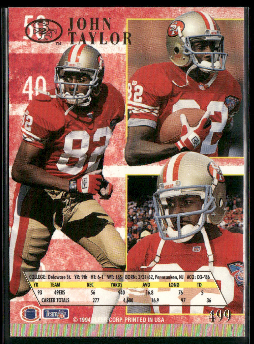 John Taylor 1994 Ultra #499 San Francisco 49ers