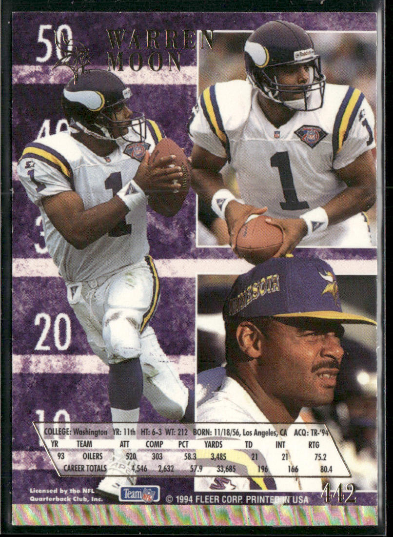 Warren Moon 1994 Ultra #442 Minnesota Vikings