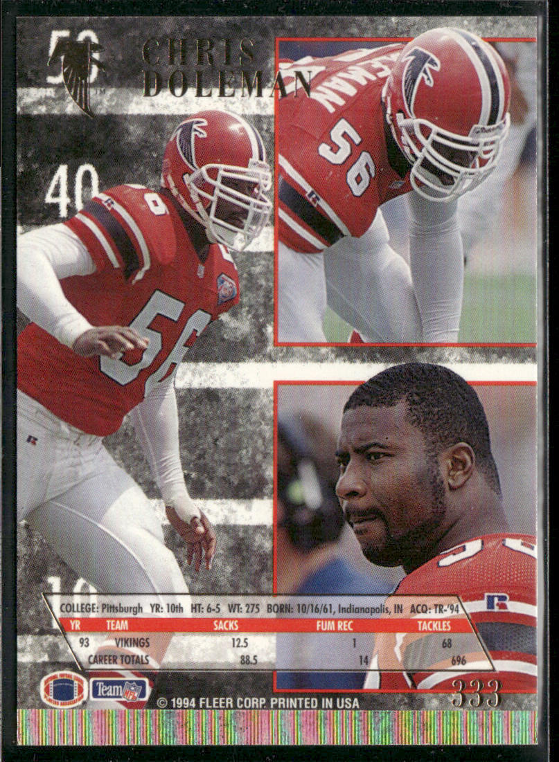 Chris Doleman 1994 Ultra #333 Atlanta Falcons