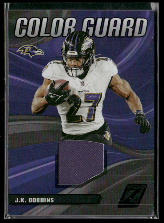 J.K. Dobbins 2023 Panini Zenith Color Guard #CG-13 MEM Baltimore Ravens