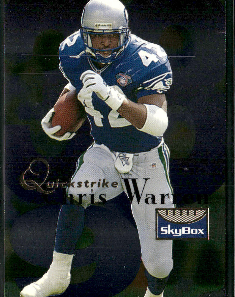 Chris Warren 1995 SkyBox Premium Quickstrike #Q1 Seattle Seahawks