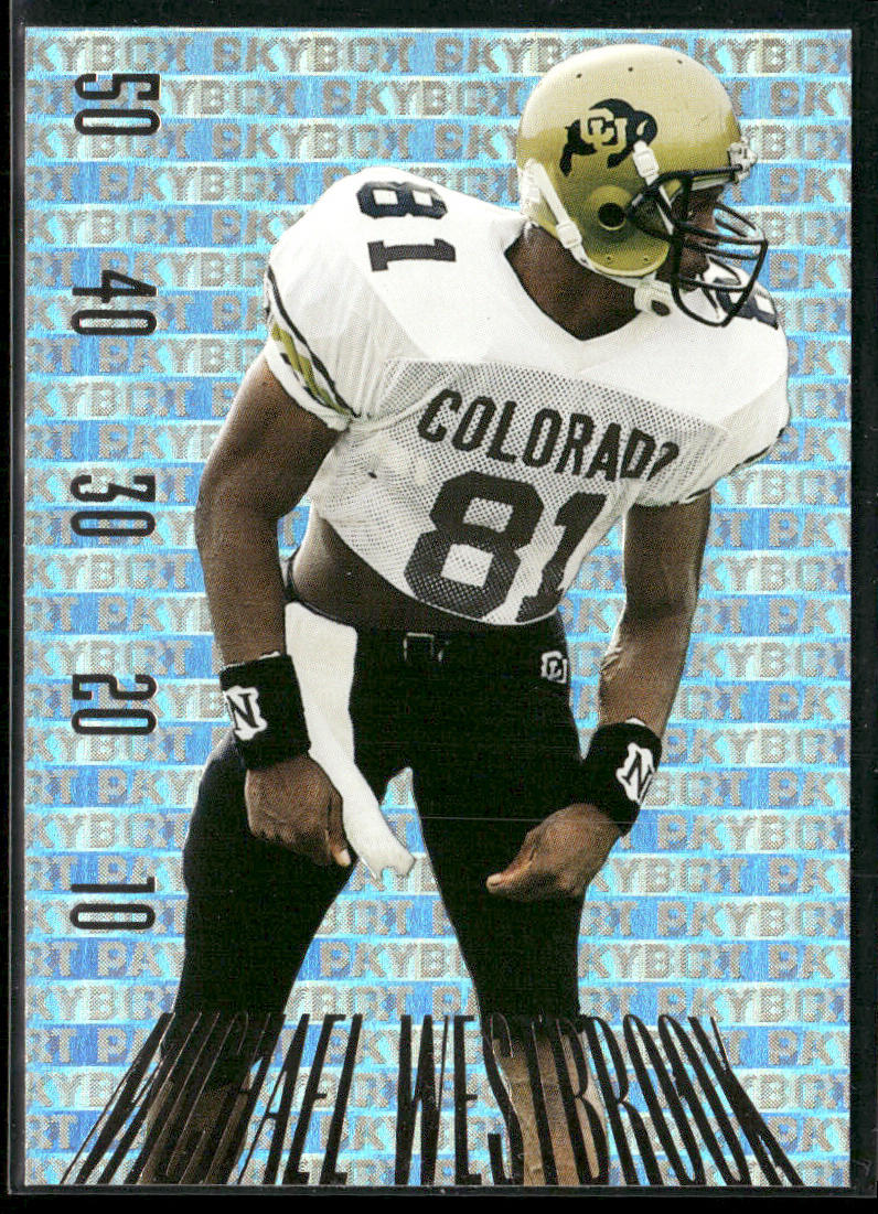 Michael Westbrook 1995 SkyBox Premium Paydirt Blue #PD11 Washington Redskins