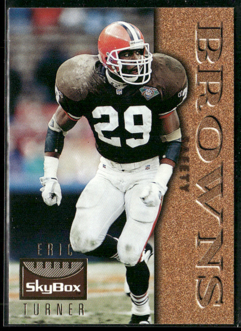 Eric Turner 1995 SkyBox Premium Inside the Numbers #16 Cleveland Browns