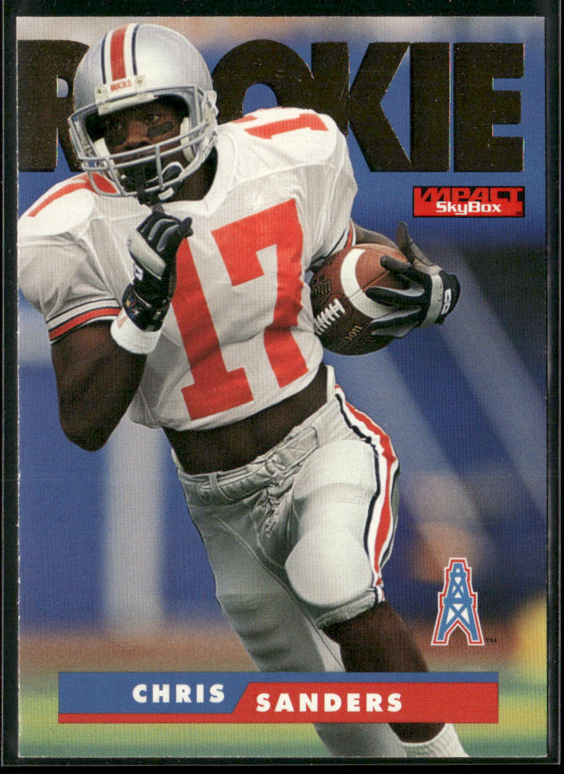 Chris Sanders 1995 SkyBox Impact #194 RC Houston Oilers
