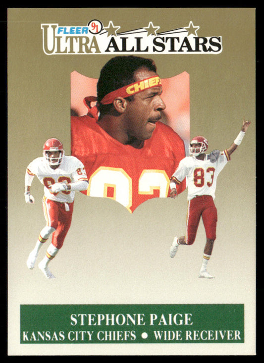 Stephone Paige 1991 Ultra Ultra All Stars #9 Kansas City Chiefs