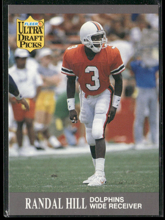 Randal Hill 1991 Ultra #286b RC Miami Dolphins