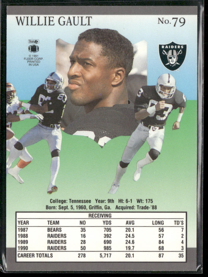 Willie Gault 1991 Ultra #79 Los Angeles Raiders