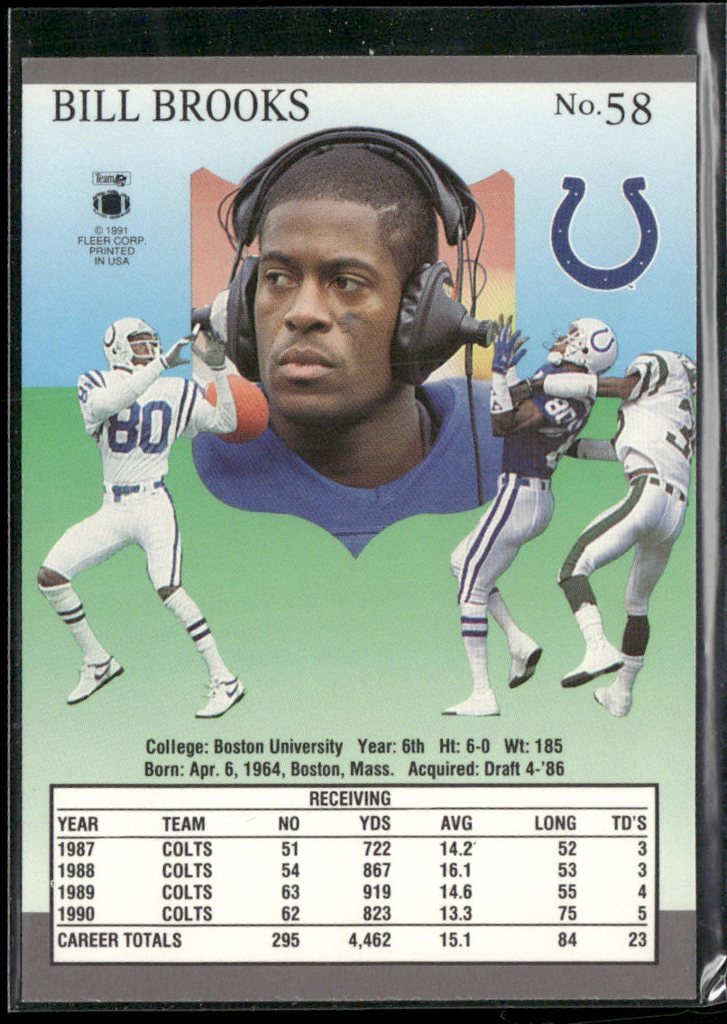 Bill Brooks 1991 Ultra #58 Indianapolis Colts