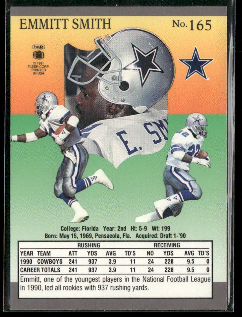 Emmitt Smith 1991 Ultra #165 Dallas Cowboys