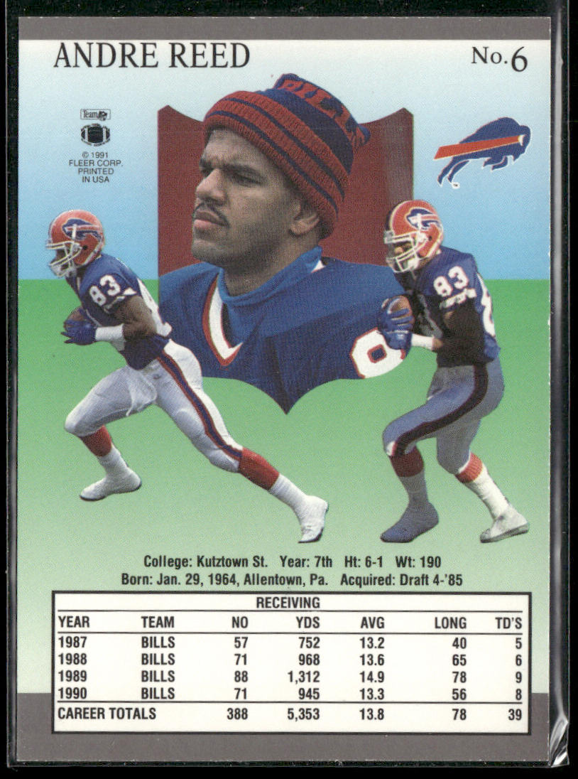 Andre Reed 1991 Ultra #6 Buffalo Bills