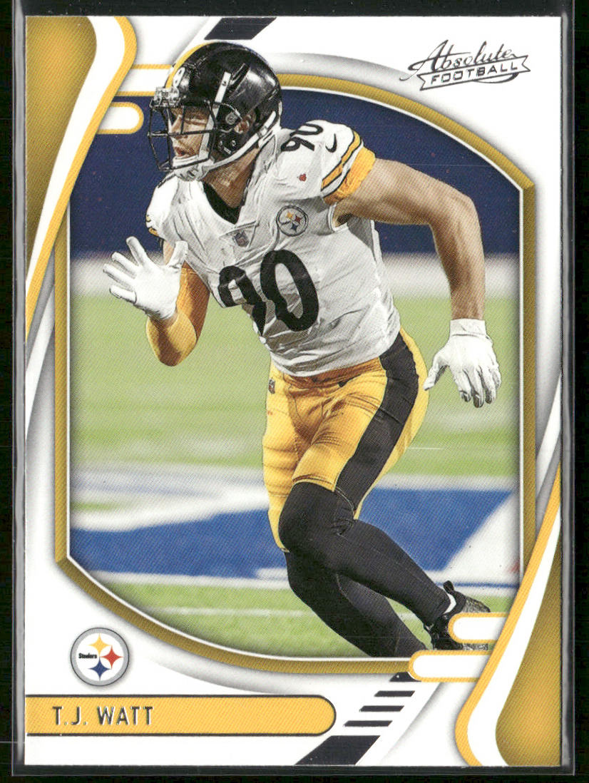 T.J. Watt 2021 Panini Absolute #95 Pittsburgh Steelers