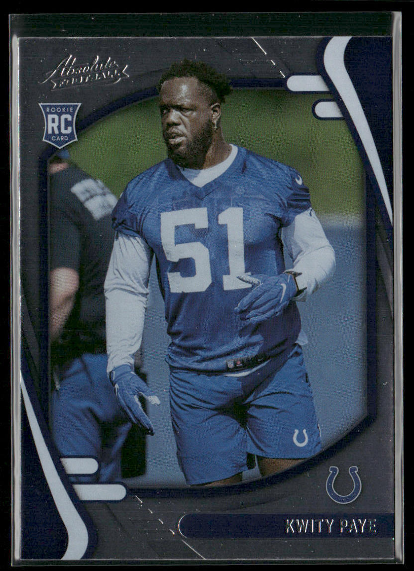 Kwity Paye 2021 Panini Absolute #150 Indianapolis Colts