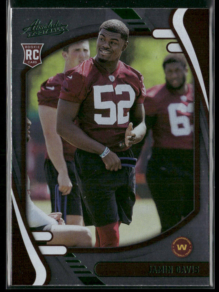 Jamin Davis 2021 Panini Absolute Green #178 Washington Football Team