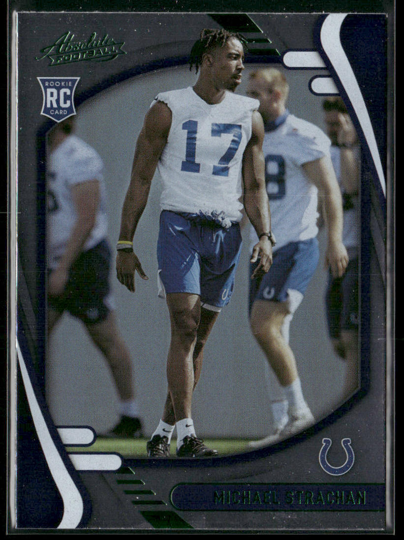 Michael Strachan 2021 Panini Absolute Green #188 Indianapolis Colts