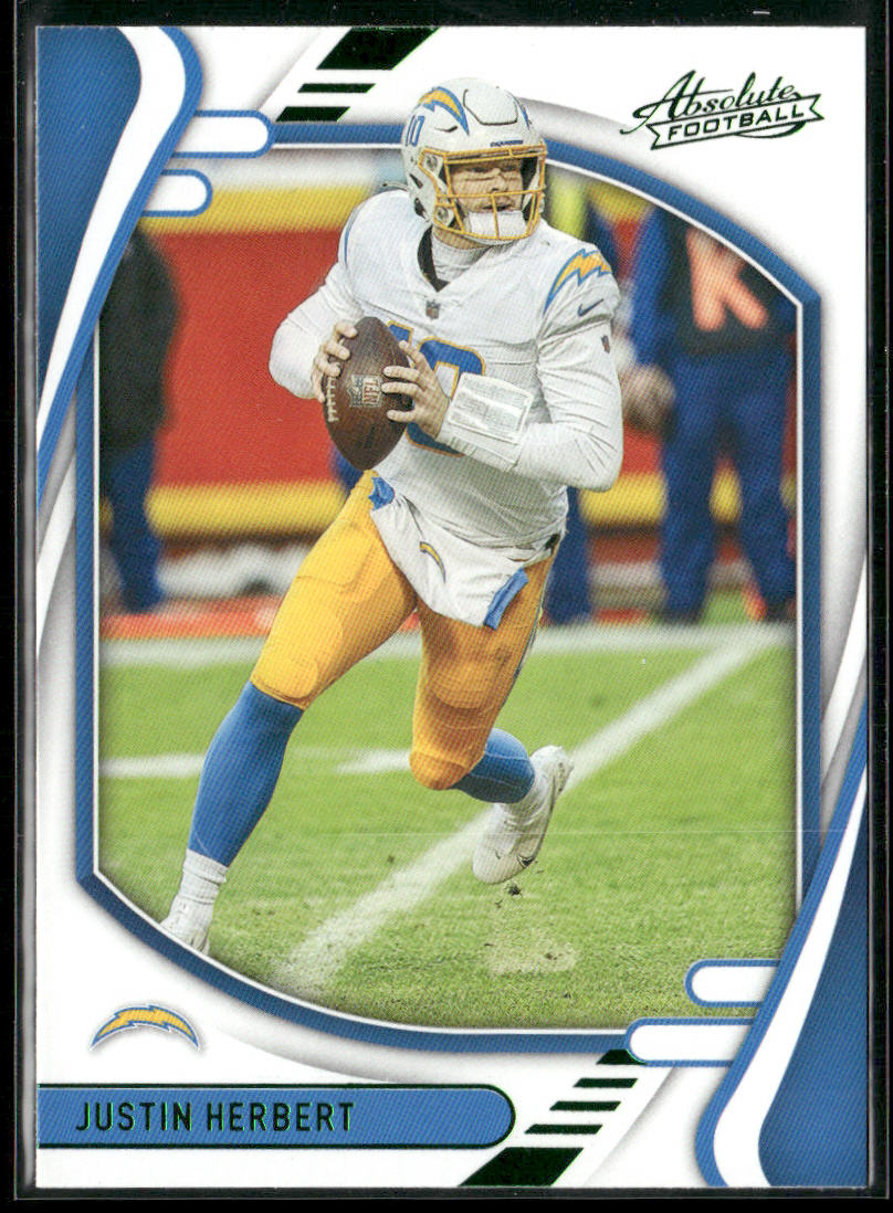 Justin Herbert 2021 Panini Absolute Green #73 Los Angeles Chargers