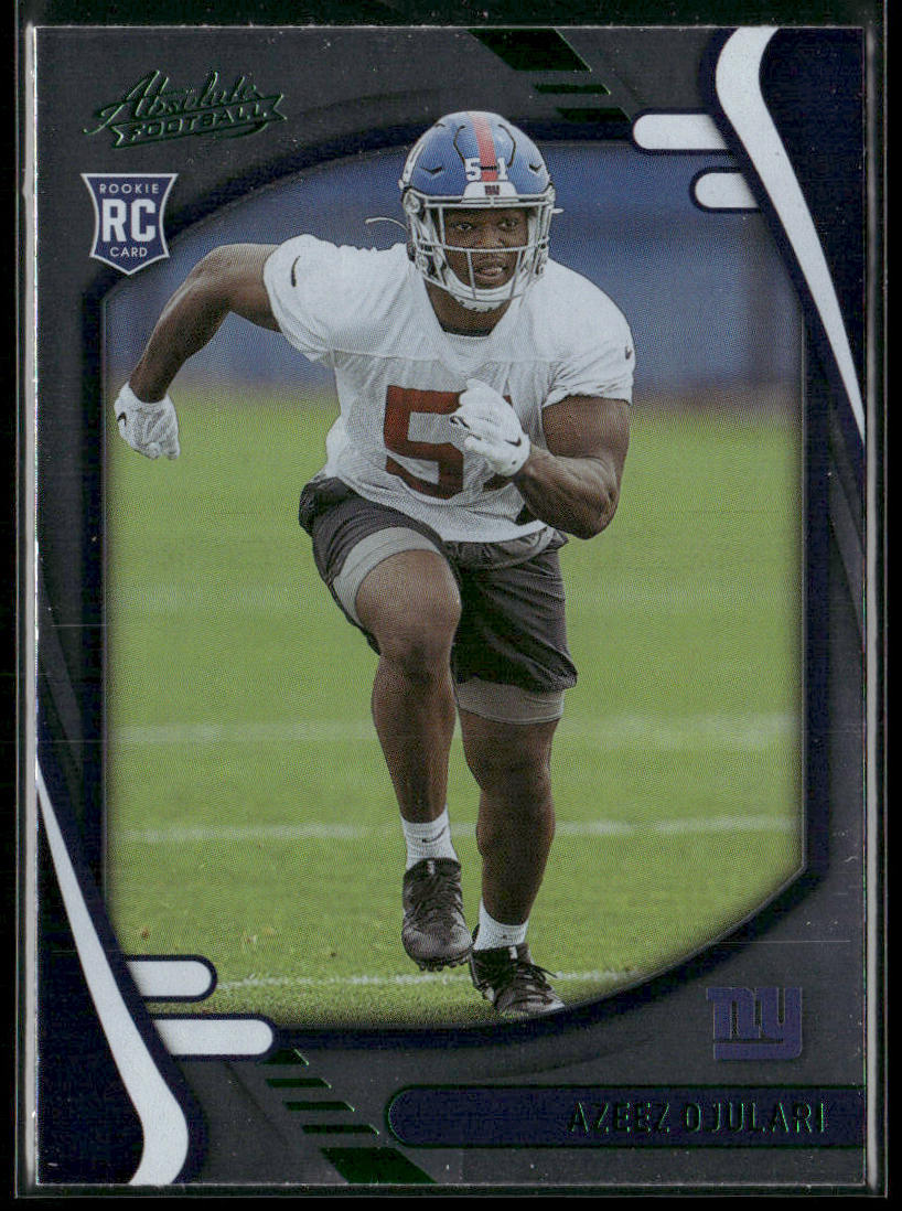 Azeez Ojulari 2021 Panini Absolute Green #159 New York Giants