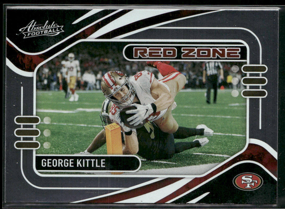 George Kittle 2021 Panini Absolute Red Zone #RZ6 San Francisco 49ers