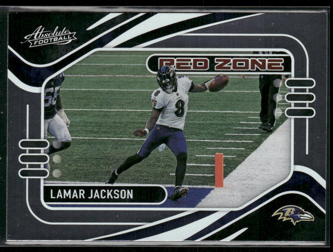 Lamar Jackson 2021 Panini Absolute Red Zone #RZ20 Baltimore Ravens