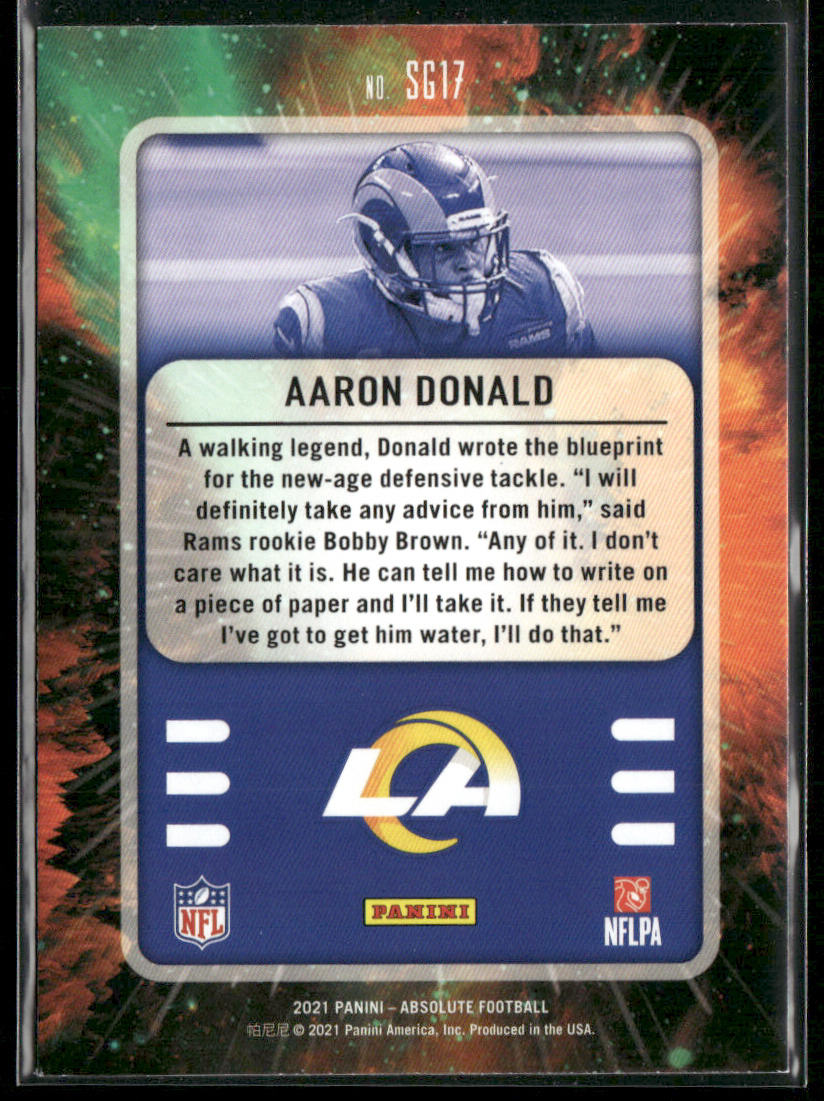 Aaron Donald 2021 Panini Absolute Star Gazing #SG17 Los Angeles Rams