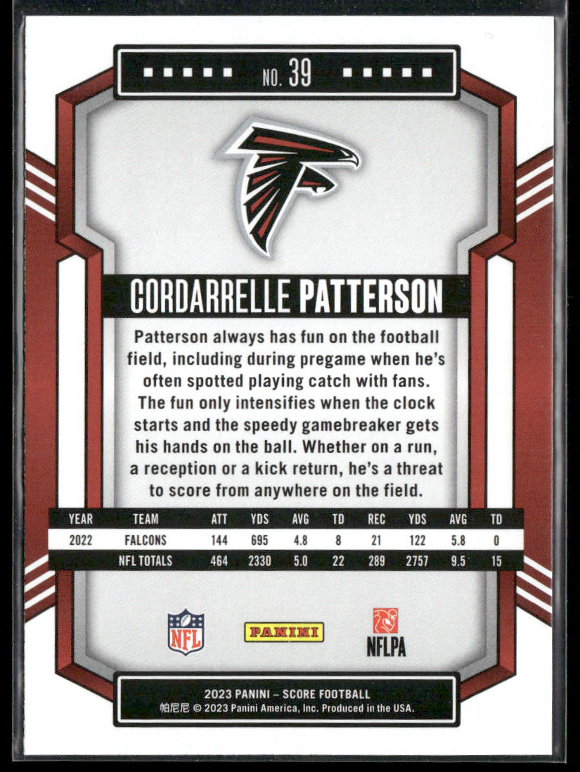 Cordarrelle Patterson 2023 Score #39 Atlanta Falcons