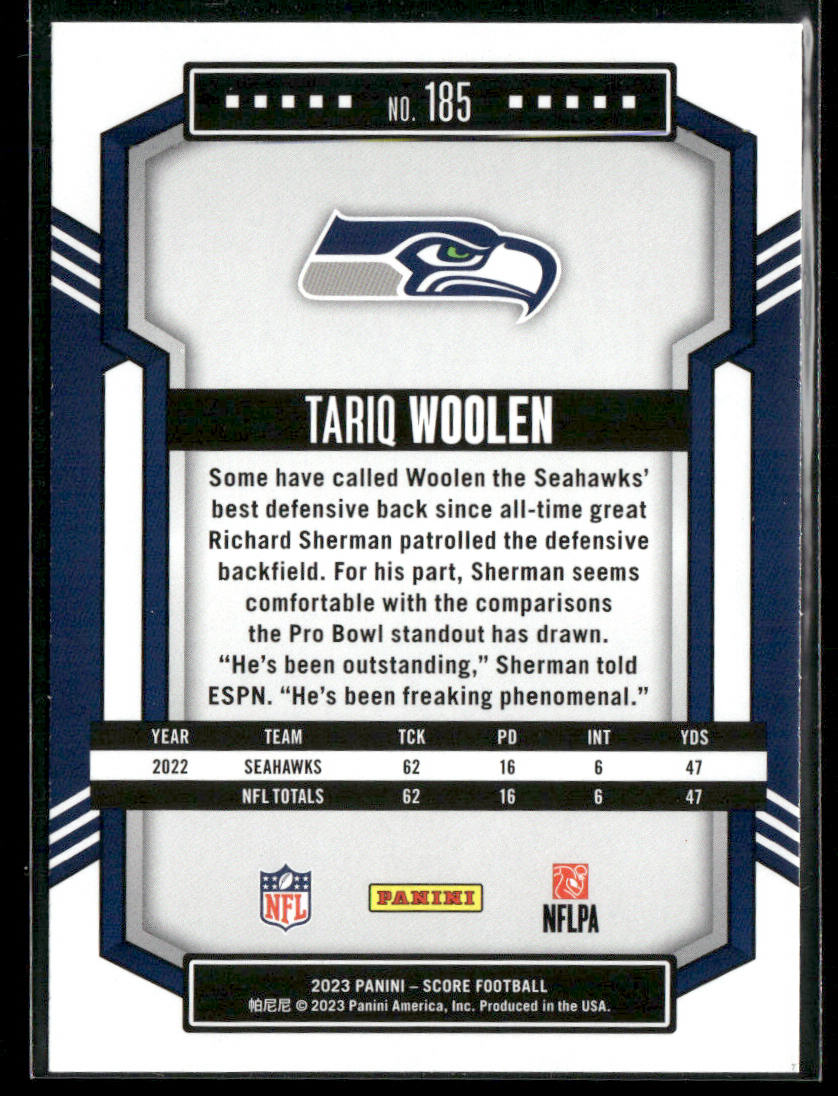 Tariq Woolen 2023 Score #185 Seattle Seahawks