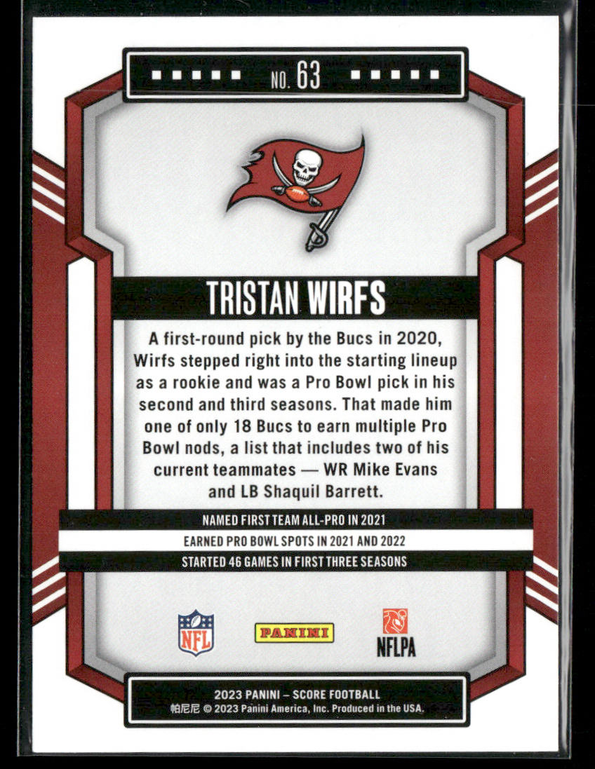 Tristan Wirfs 2023 Score #63 Tampa Bay Buccaneers