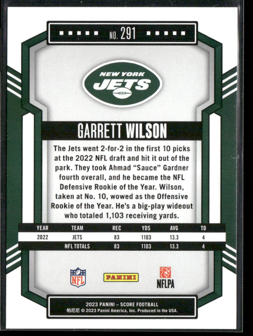 Garrett Wilson 2023 Score #291 New York Jets