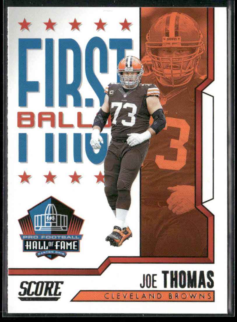 Joe Thomas 2023 Score First Ballot Red #1 Cleveland Browns