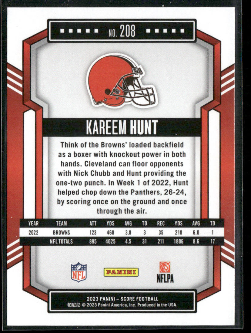 Kareem Hunt 2023 Score #208 Cleveland Browns