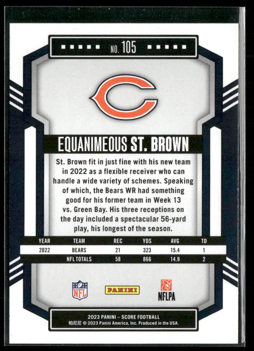 Equanimeous St. Brown 2023 Score #105 Chicago Bears